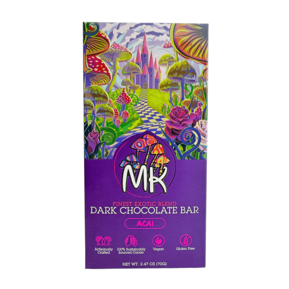 Magic Kingdom Mushroom Chocolate Bar - Dark Chocolate Bar - Acai