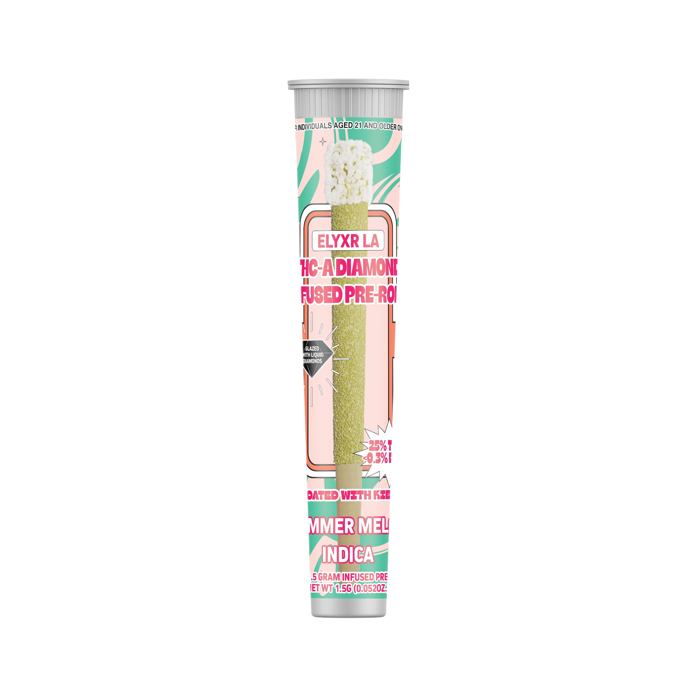 1.5 Gram THC-A Diamond Infused Pre-Roll - Summer Melon Indica