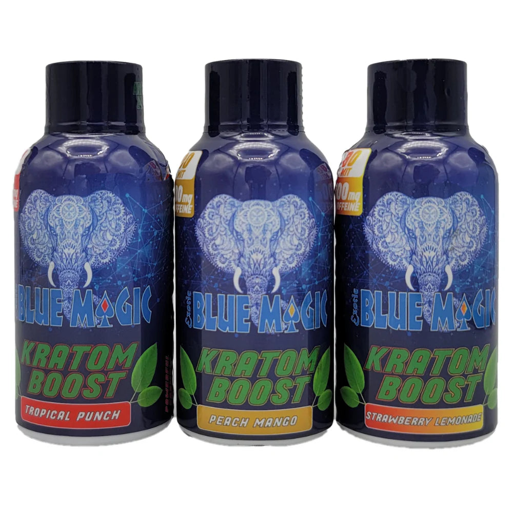 Blue Magic Kratom Boost Energy Shot 4Pack - 2oz