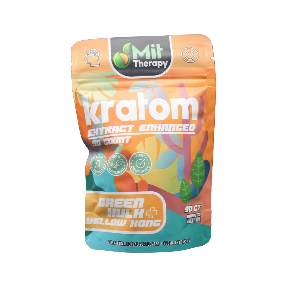 Buy Mit Therapy Kratom Capsules - Green Hulk Yellow Kong - 90ct