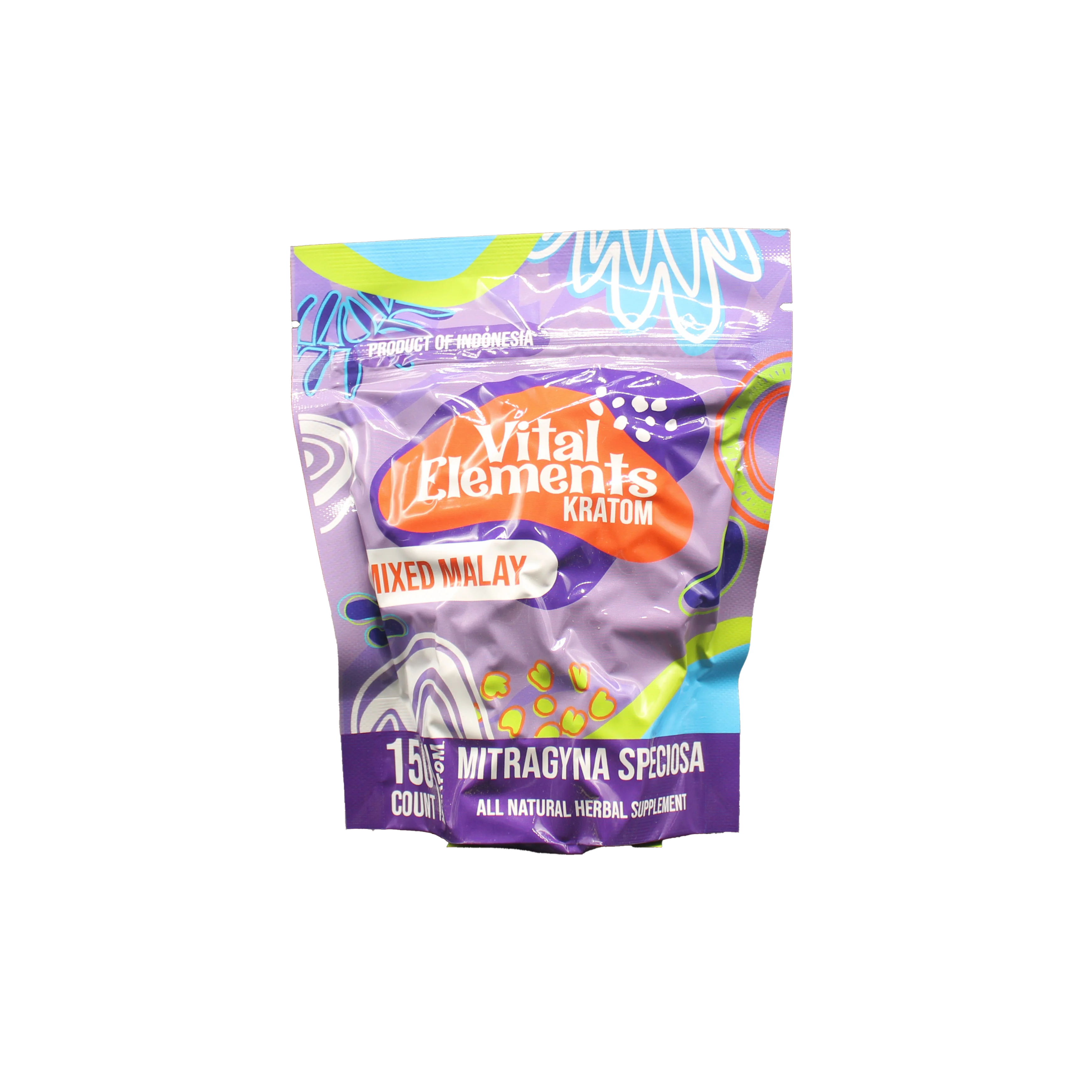 Vital Elements Kratom Capsules Mixed Malay - 150ct