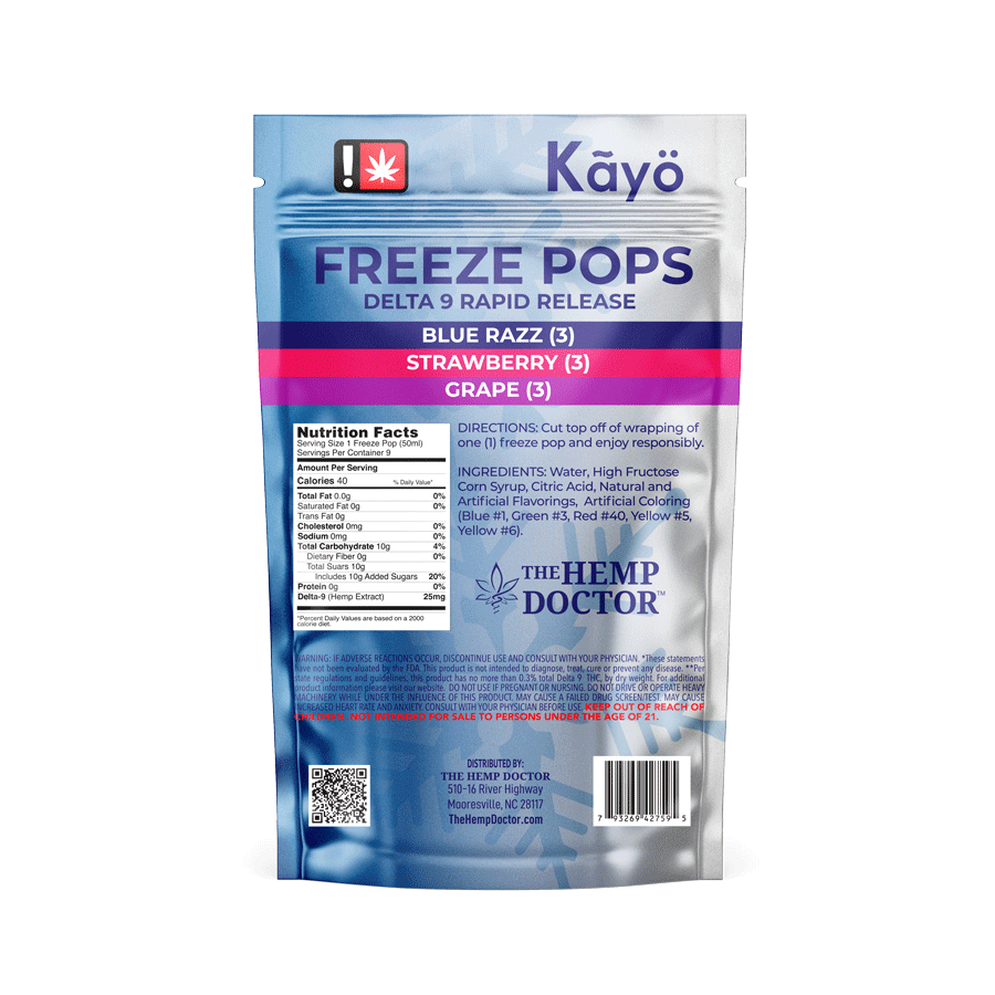 Buy The Hemp Doctor Kayo Delta 9 Freeze Pops (25mg)