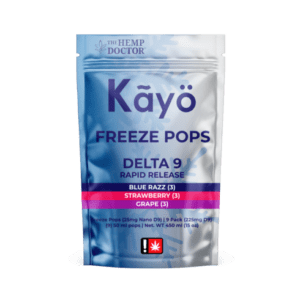 The Hemp Doctor Kayo Delta 9 Freeze Pops (25mg) - Blue Razz. Strawberry, Grape