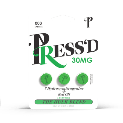 Press’d Hulk Blend (7-OH & Red OH) Kratom Tablets