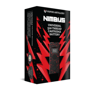 Buy Vapor Artillery Nimbus Cartridge Battery - 210 Thread - Black Red Color