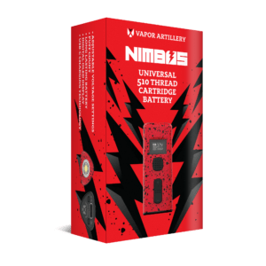 Buy Vapor Artillery Nimbus Cartridge Battery - 210 Thread - Red Black Color