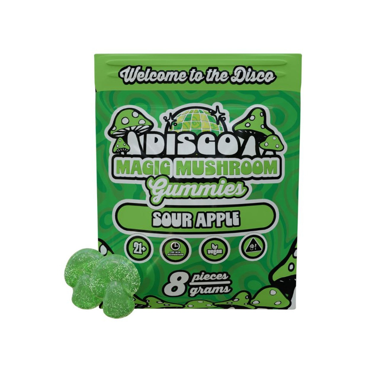 Buy Disco Magic Mushroom Gummies (8000mg) - Sour Apple