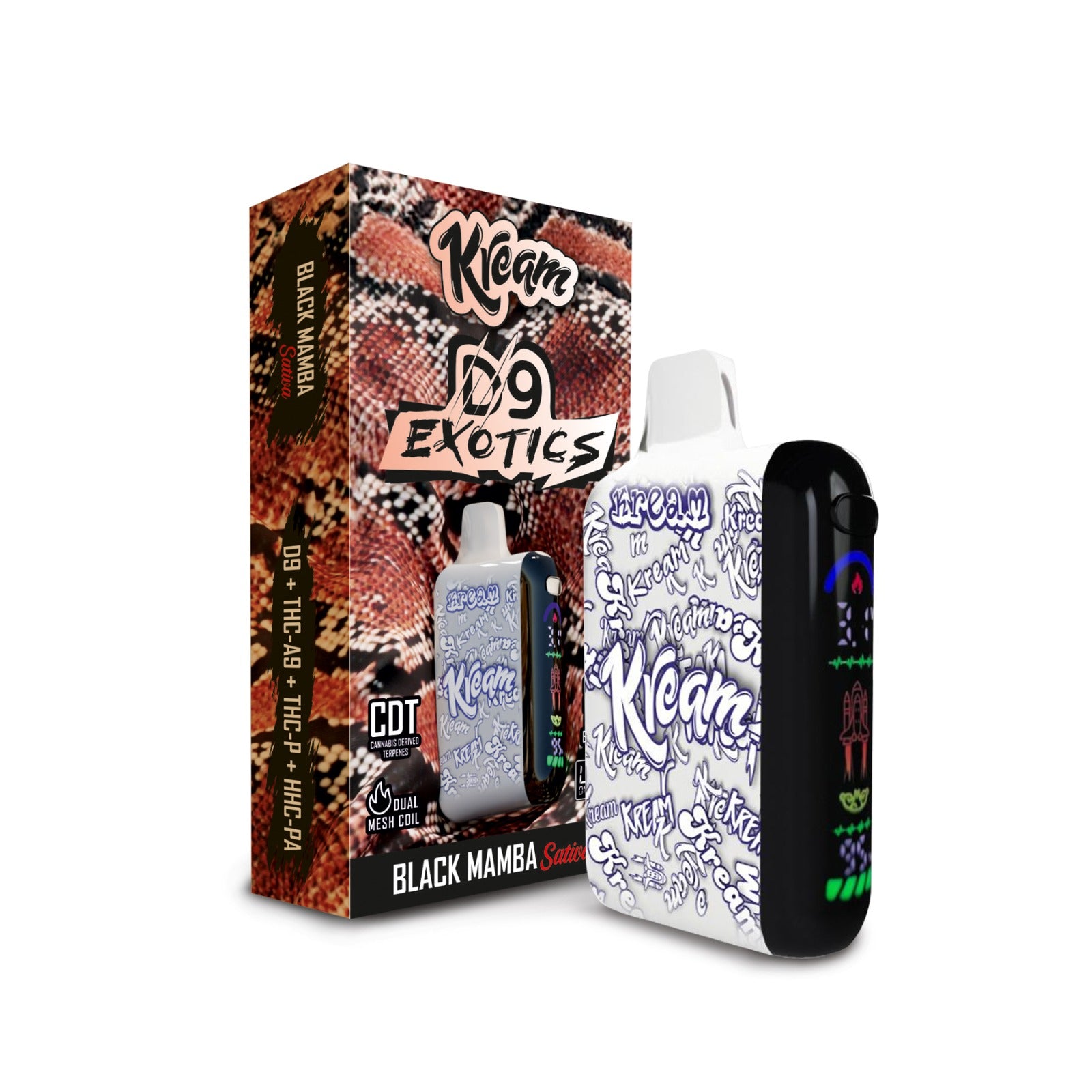 Buy Kream Exotics Delta 9 Disposable (8000mg) - Black Mamba - Sativa Strain