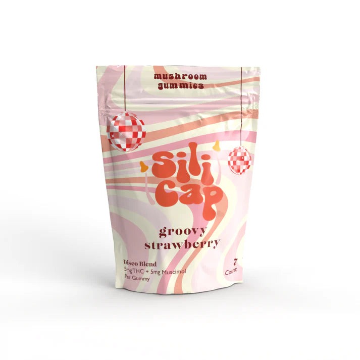 Buy Silicap Disco Blend Mushroom + D9 Gummies - groovy strawberry