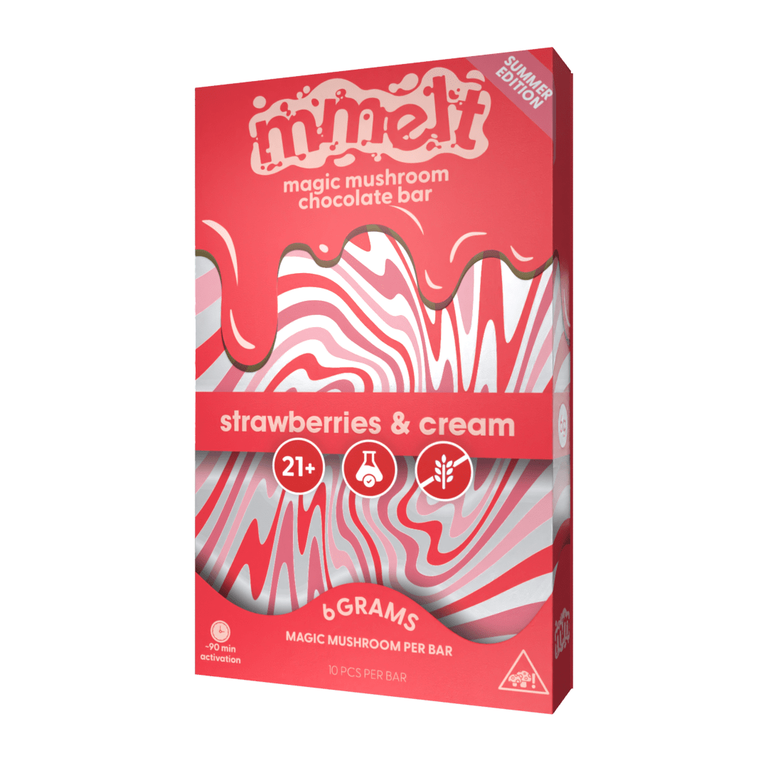 Buy mmelt Magic Mushroom Chocolate Bar (6000mg) - Strawberries & Cream