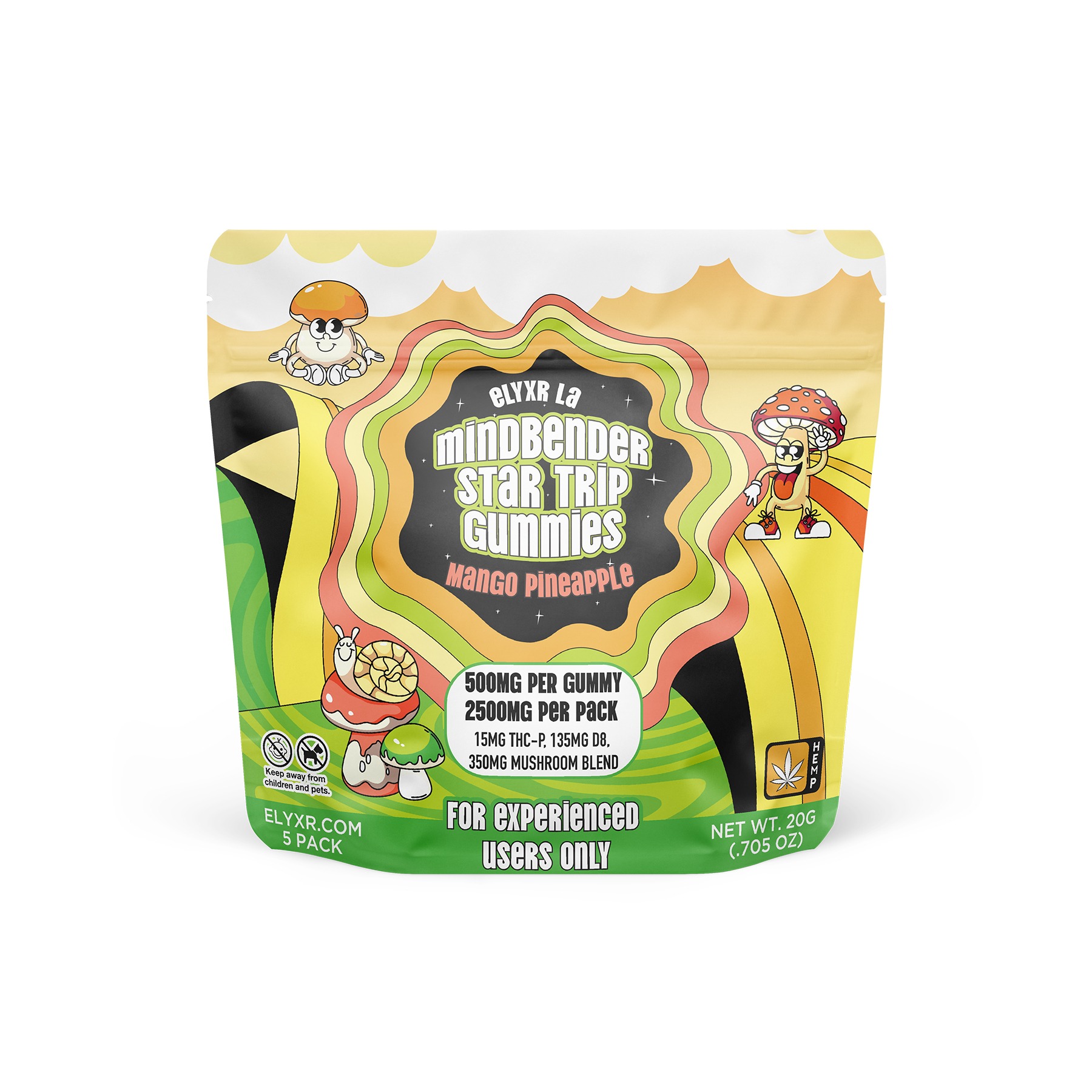 Buy Mindbender Star Trip Gummies (2500mg) - Mango Pineapple