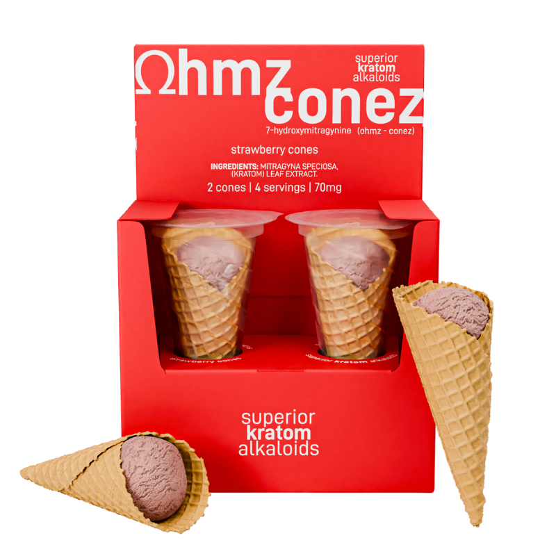 Buy Ohmz 7-OH Infused Conez - Straberry Cones - 2 Cones - 4 Servings - 70mg
