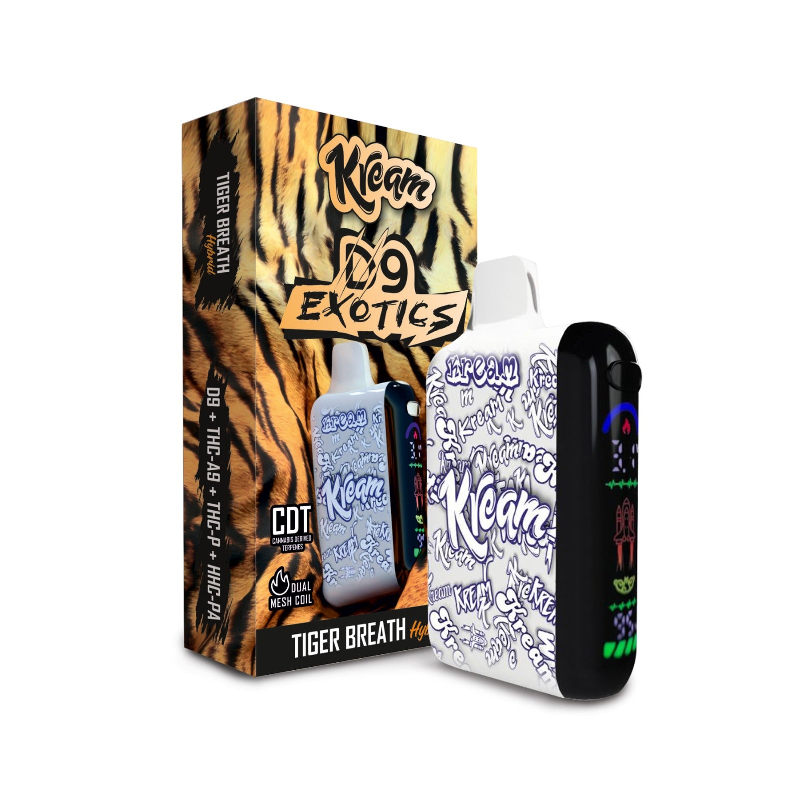 Buy Kream Exotics Delta 9 Disposable (8000mg) - Tiger Breath - Hybrid Strain