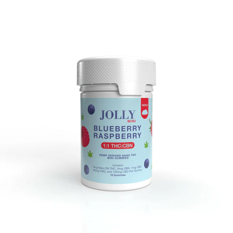 Buy Jolly Mini 1:25 D9 Gummies - Blueberry Raspberry - Hemp Derived Nano THC Mini Gummies