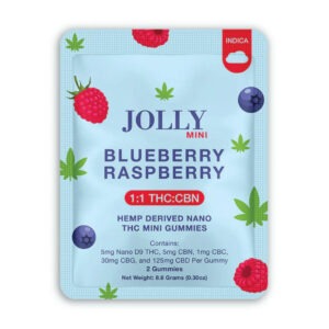 Buy Jolly Mini 1:25 D9 Gummies - Blueberry Raspberry - Hemp Derived Nano THC Mini Gummies