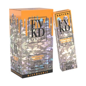 Buy FVKD Exotics THC-A Rosin Disposable (3500mg) - Sativa Strain ~ Mandarin Cookies
