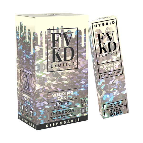 Buy FVKD Exotics THC-A Rosin Disposable (3500mg) - Hybrid Strain ~ Wedding Cake