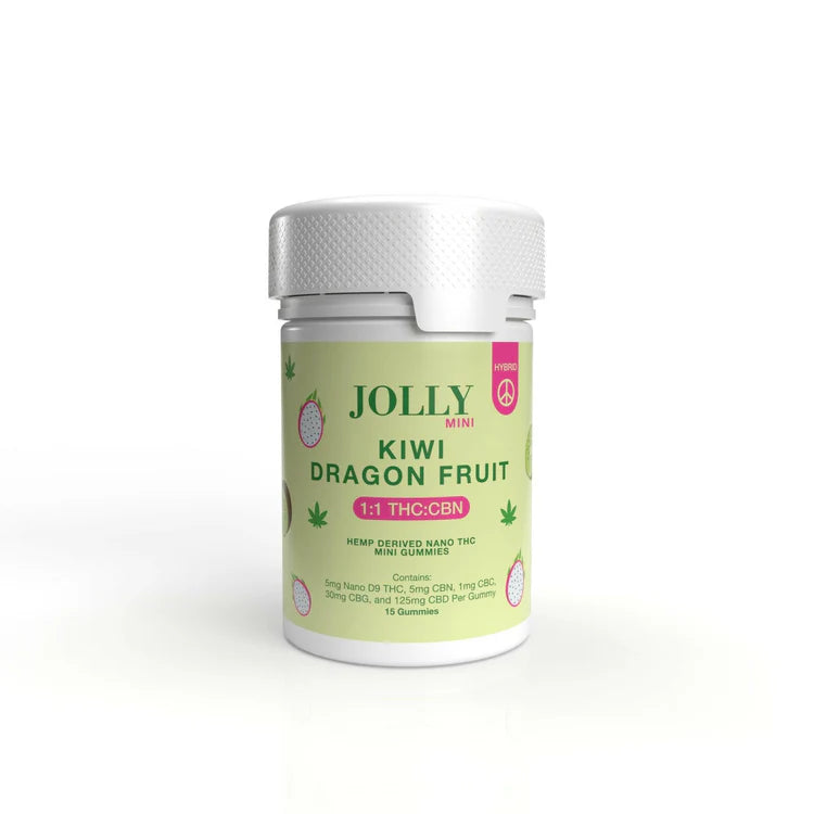 Buy Jolly Mini 1:25 D9 Gummies - Kiwi Dragon Fruit - Hemp Derived Nano THC Mini Gummies