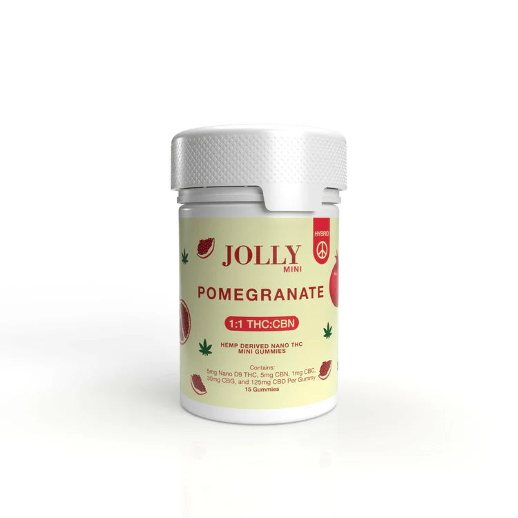 Buy Jolly Mini 1:25 D9 Gummies - Pomegranate - Hemp Derived Nano THC Mini Gummies