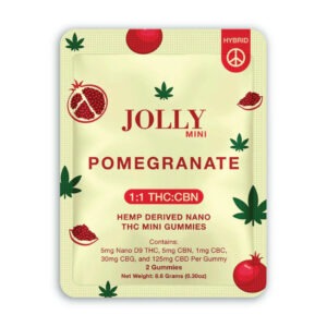 Buy Jolly Mini 1:25 D9 Gummies - Pomegranate - Hemp Derived Nano THC Mini Gummies