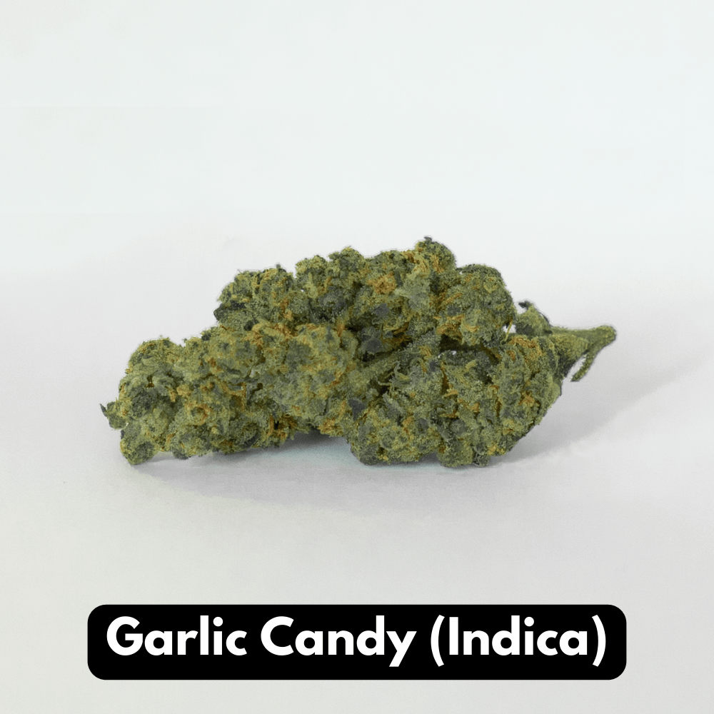 Natural THCA Flower - Garlic Candy Indica Strain