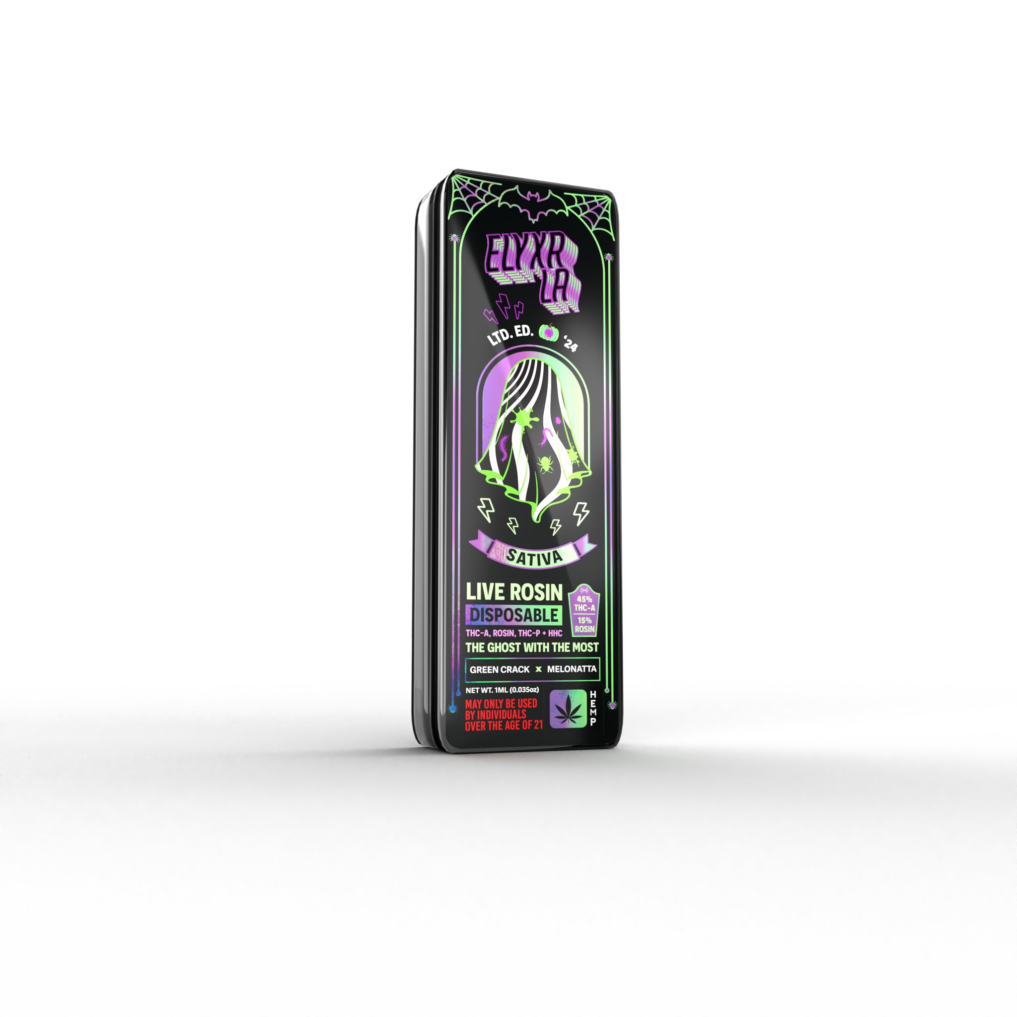 ELYXR LA Live Rosin THC-A & THC-P Disposable (1000mg) - Sativa - The Ghost With The Host
