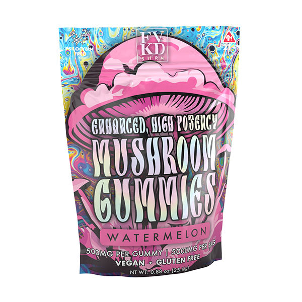 fvkd Mushroom Gummies 5000mg - 10 count - Watermelon Flavor