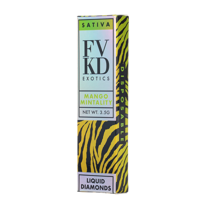 FVKD Exotics Liquid Diamonds Disposable (3500mg) - Mango Mintality Strain/Flavor