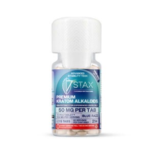 7Stax Premium 7-OH Kratom Alkaloid Tablets (750mg - 15 Count) - Blue Razz