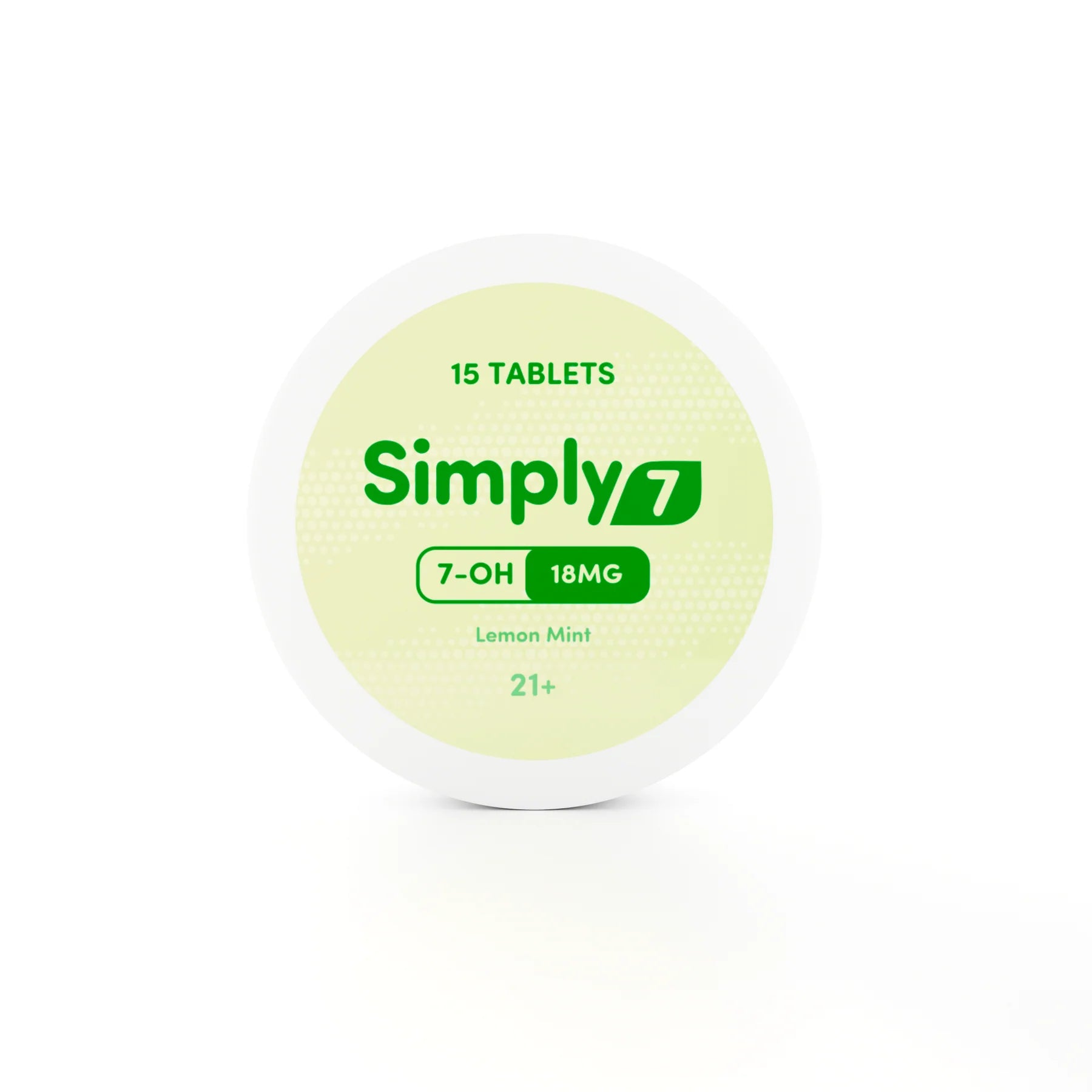 Simply7 7-OH Tablets - 1.15CT 18MG Front Sticker Lemon Mint