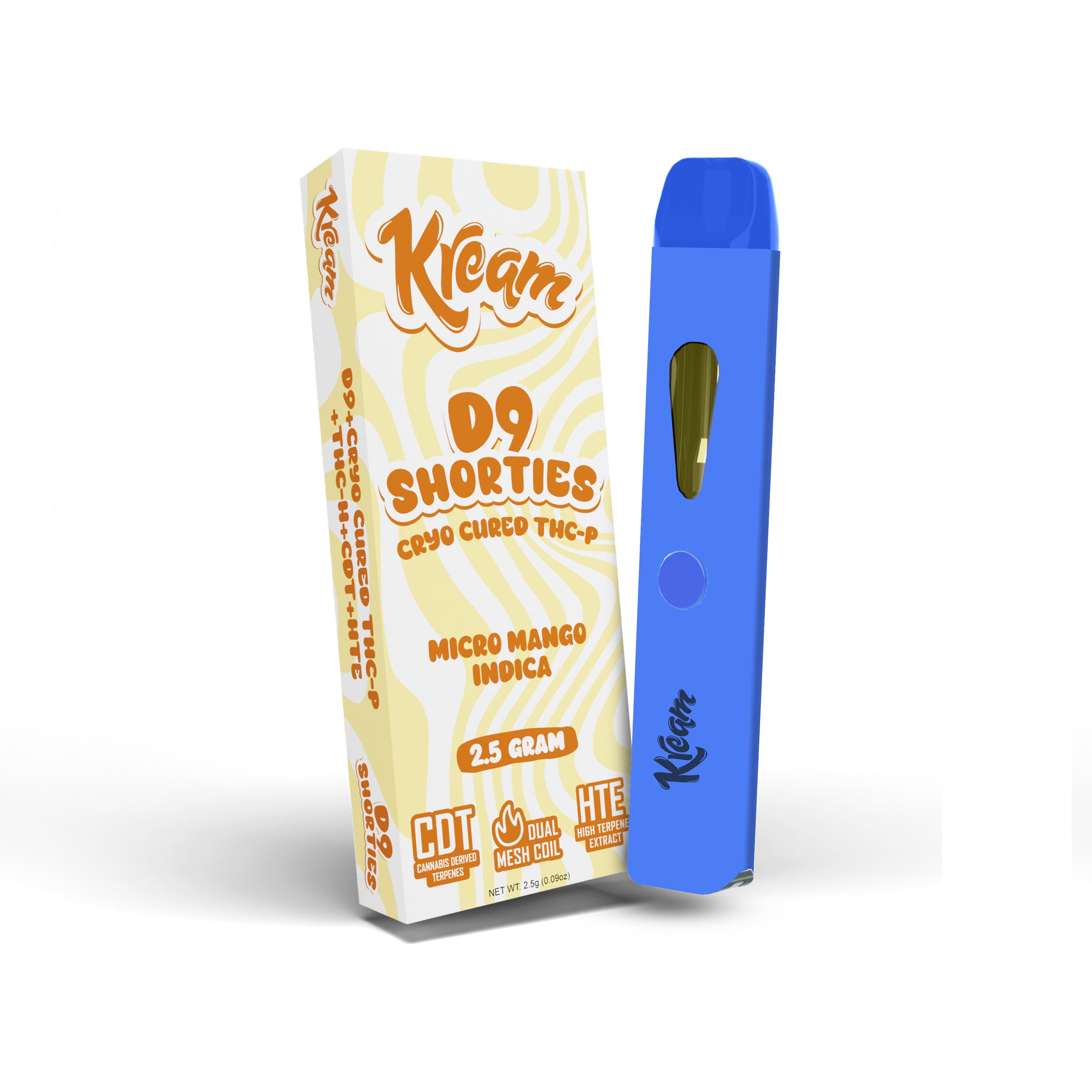 Kream D9 Shorties Disposable (2500mg) - Micro Mango