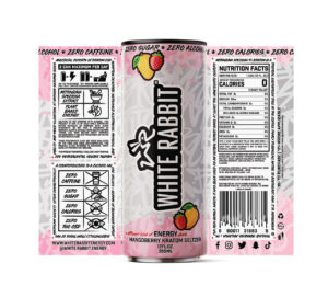 White Rabbit Kratom Seltzer - Mango Label
