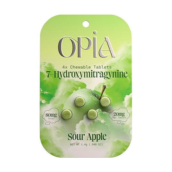Opia 7OH Kratom Tablets, 80mg, 4-count, Green Apple