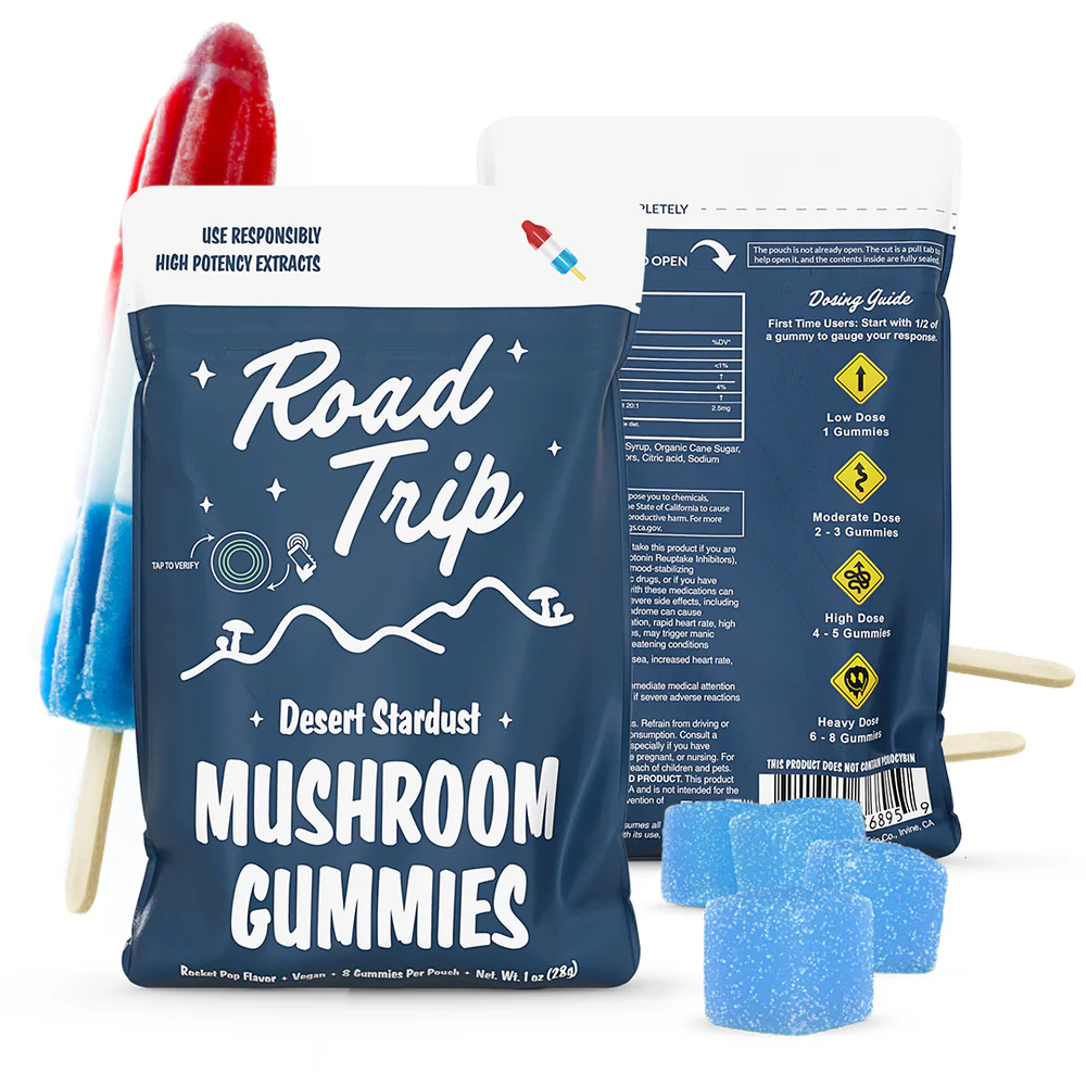 Road Trip Desert Stardust Mushroom Gummies (8 Count) - Sunset Punch