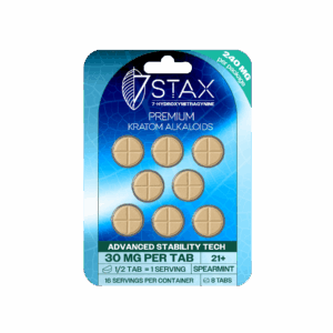 7Stax Premium 7-OH Kratom Alkaloid Tablets (240mg - 8 Count) - Spearmint