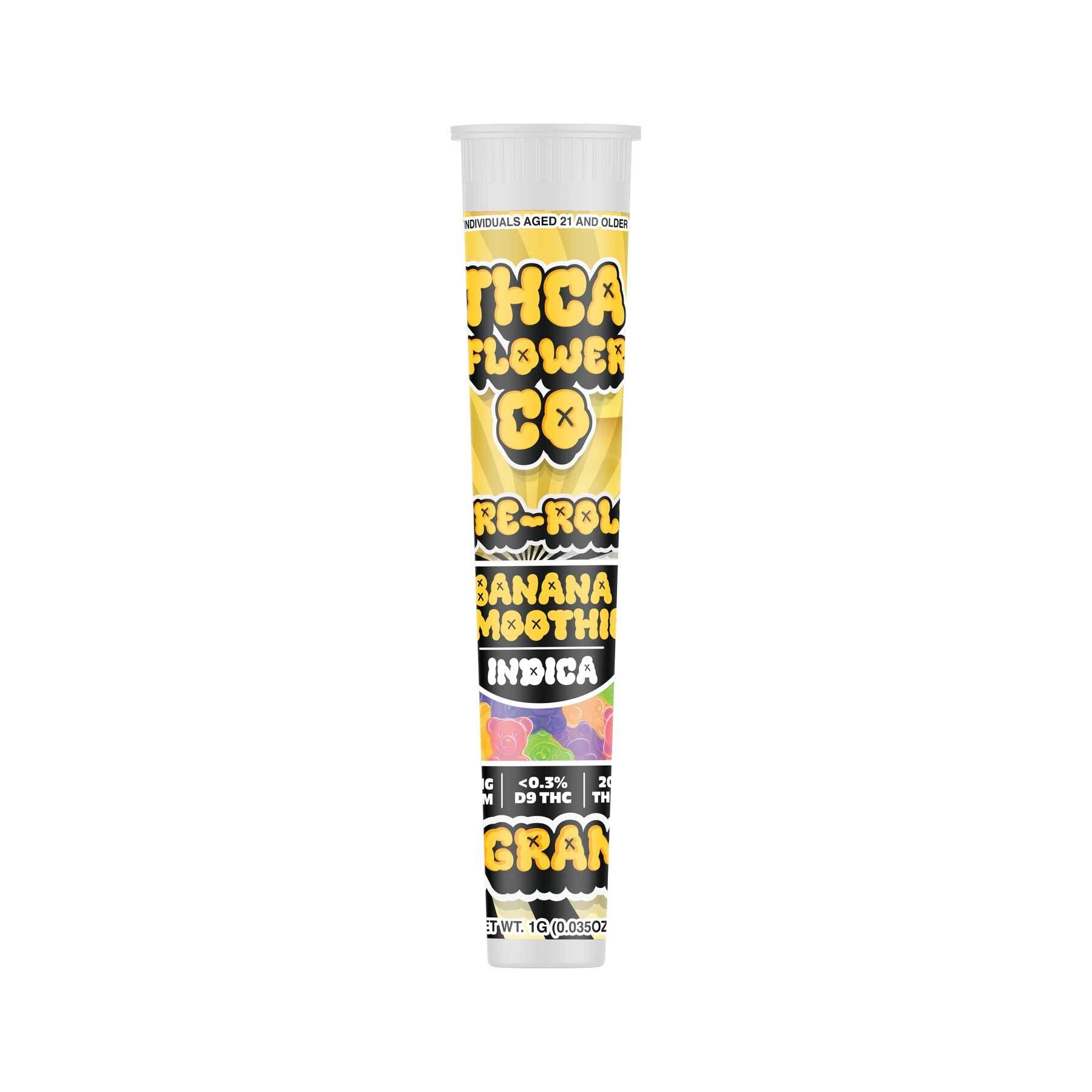 THCA Flower Co 1 Gram THC-A Joint - Banana Smoothie - Indica