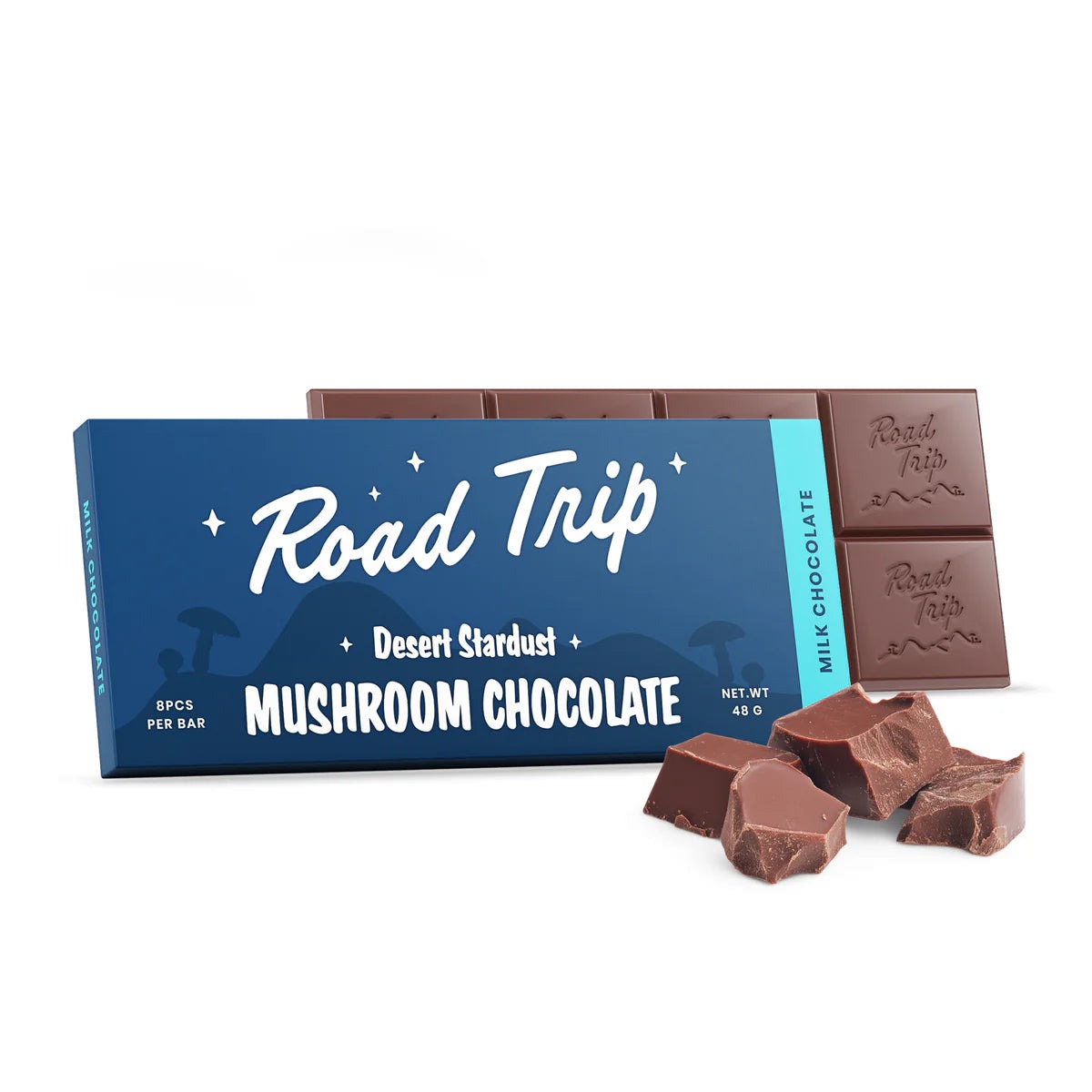Road Trip Desert Stardust Mushroom Chocolate Bar - Milk Chocolate