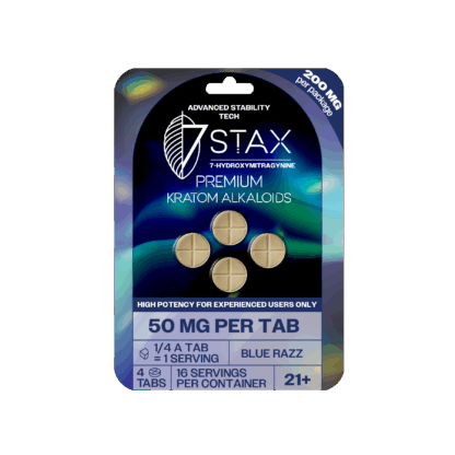 7Stax Premium 7-OH Kratom Alkaloid Tablets (200mg – 4 Count)