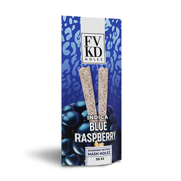 FVKD THC-A Diamond Infused Hash Holez Pre-Rolls (4000mg) - Blue Raspberry - Indica