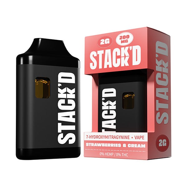 Stack'd 7-Hydroxy Disposable (2000mg) - Strawberries and Cream