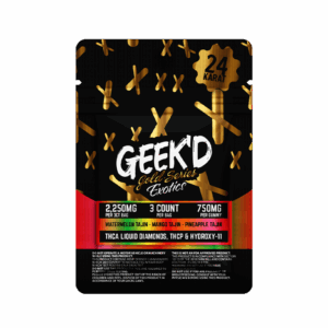 GEEK'D 24K Gold Series Exotic Gummy Sampler (2250mg) - 3Ct Assorted Pack
