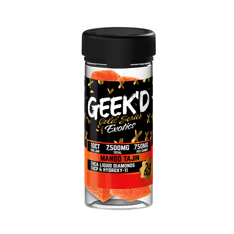GEEK'D 24K Gold Series Exotic Gummies (7500mg) - Mango Tajin