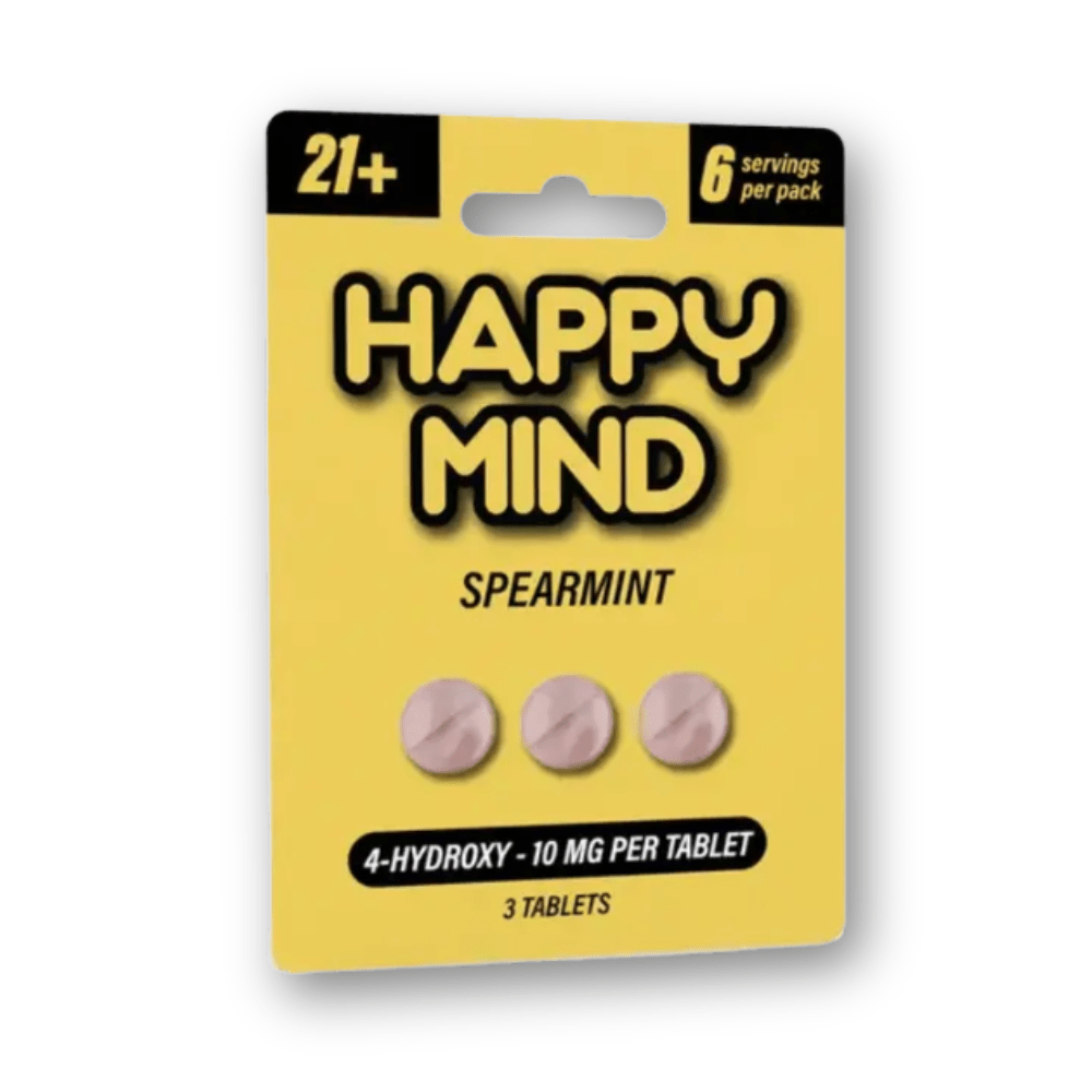 Happy Mind Synaptic Surge 4-OH Tablets - Spearmint
