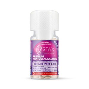 Buy 7Stax Premium 7-OH Kratom Alkaloid Tablets (1200mg - 15 Count) - Mixed Berry Flavor