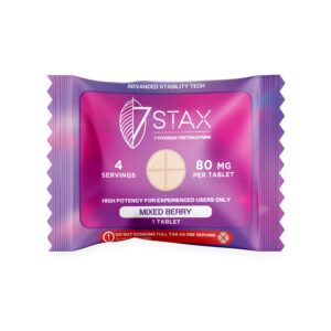 Buy 7Stax Premium 7-OH Kratom Alkaloid Tablets - 80mg - 1 Count - Mixed Berry Flavor