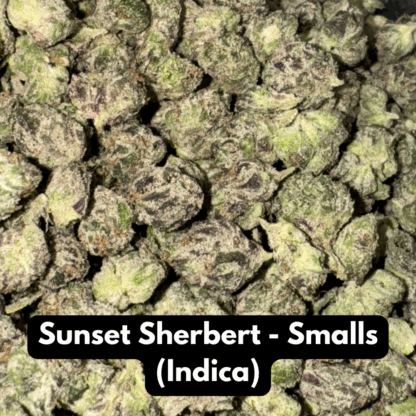 Natural THC-A Flower (Indica ~ Sunset Sherbert – Smalls)